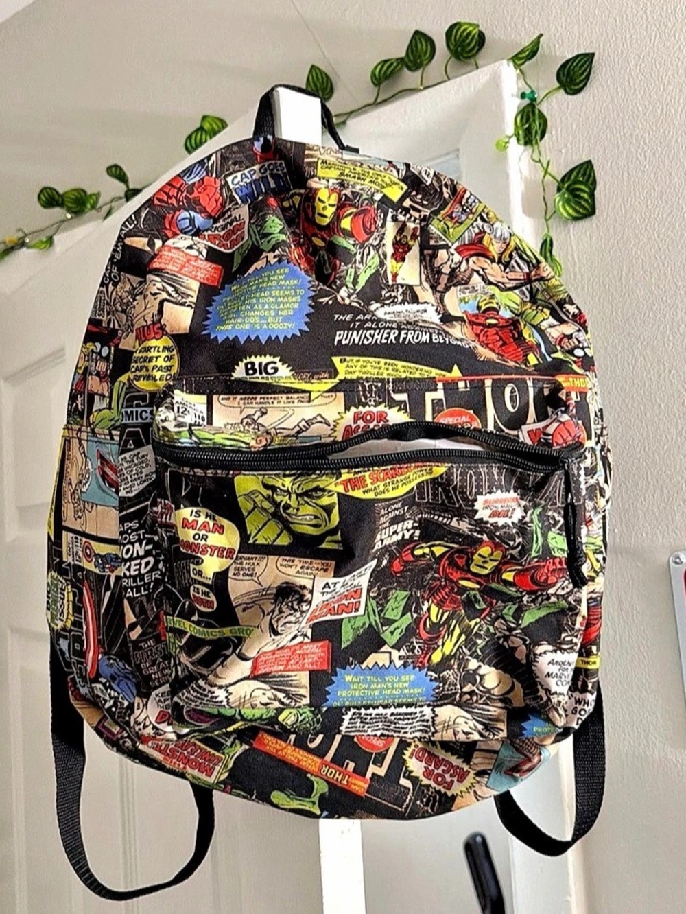 Marvel Avengers Retro Comic Strip Backpack Black & Multi